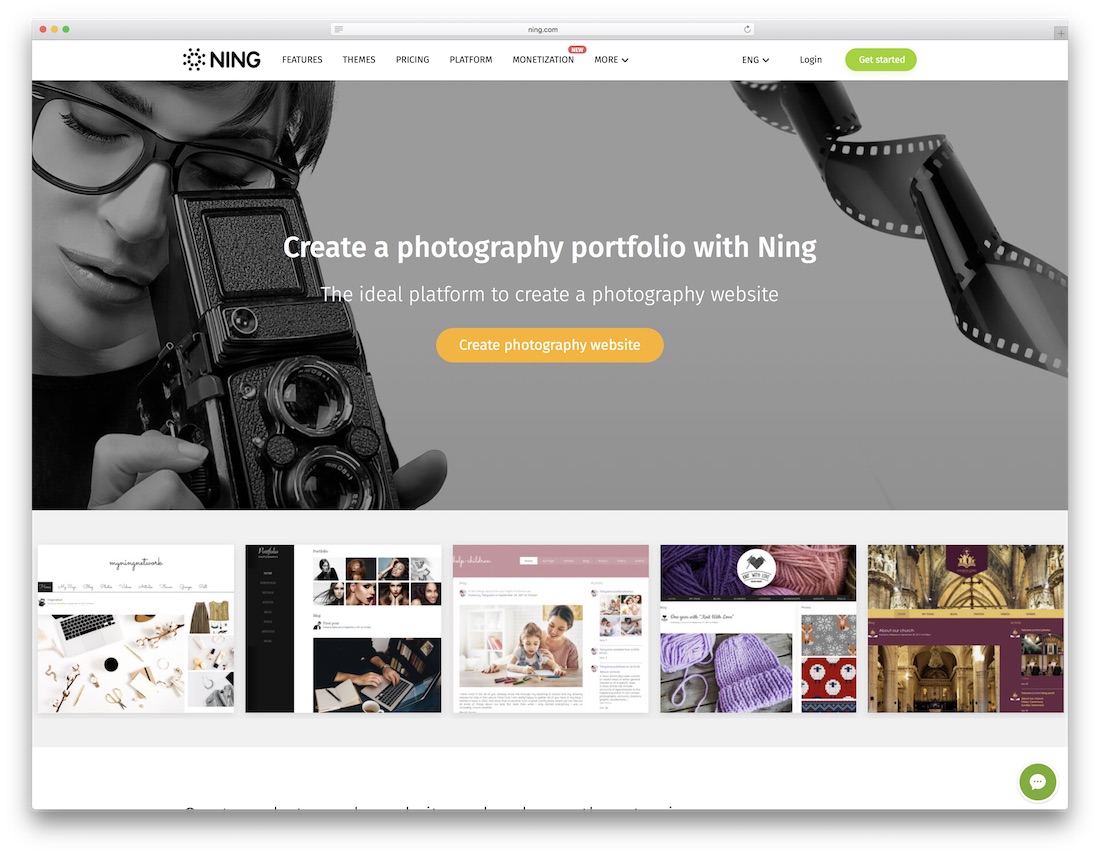 free photography website builder
