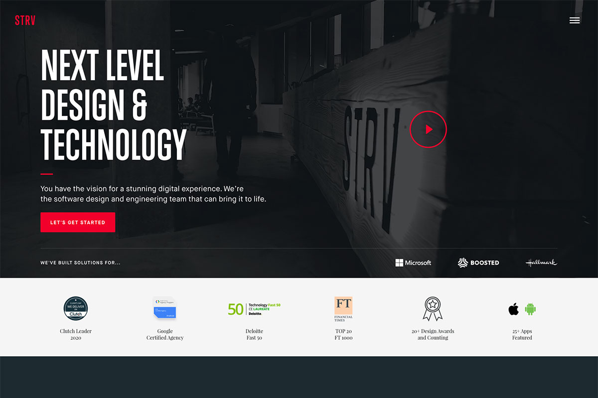 STRV - design agency based on Bootstrap template