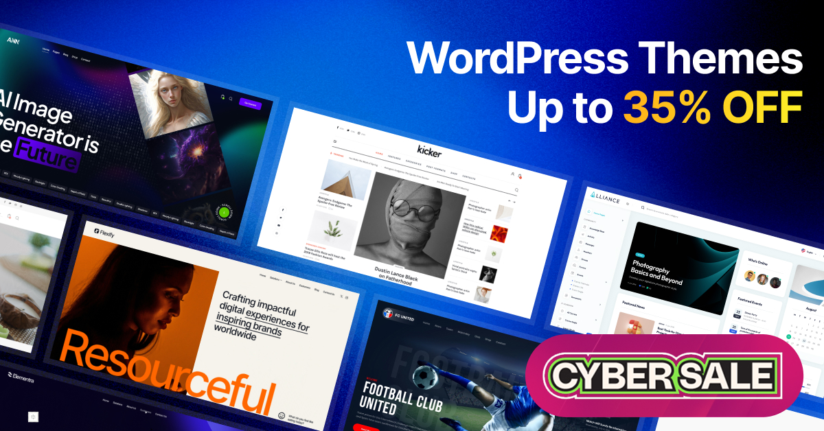 Top 30 Cybersale WordPress Themes for Black Friday & Cyber Week 2025