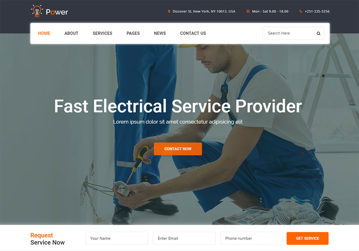 15 Best Electrician Website Templates (HTML & WordPress) 2026- Colorlib