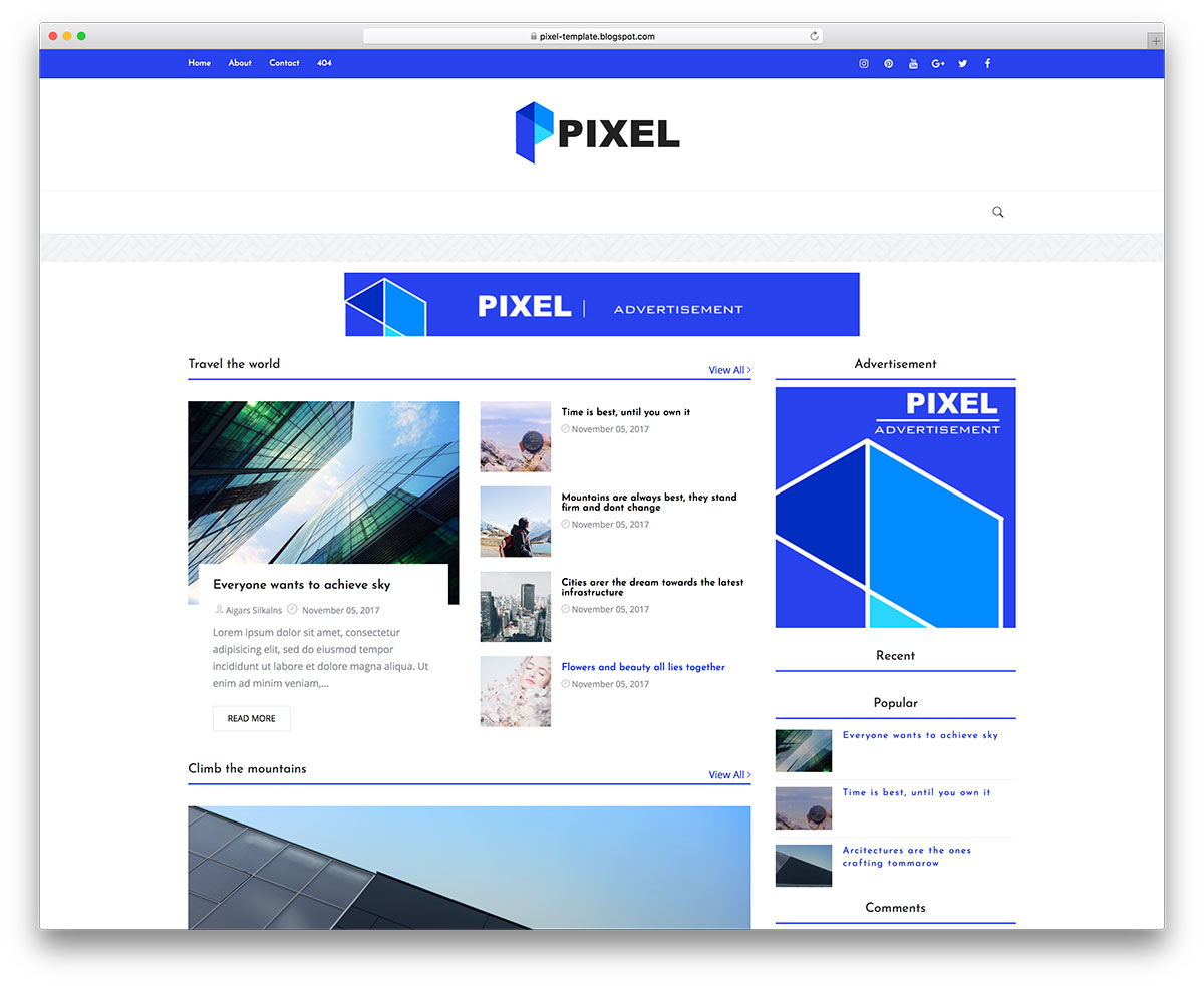 Free blogger templates for Blogspot