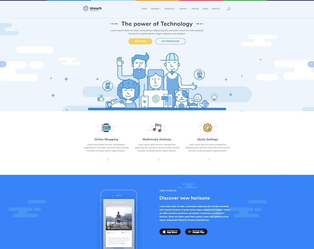 technology website templates